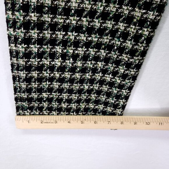 Zara Textured Tweed Houndstooth Pants Size Medium Cropped Trousers Plaid - Picture 15 of 16
